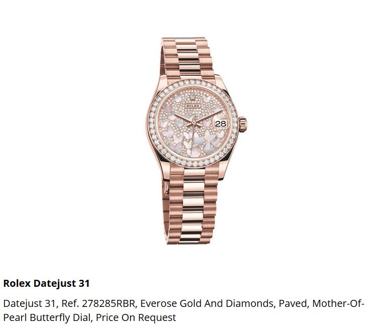 Giá đồng hồ Rolex Datejust 31 Ref. 278285RBR