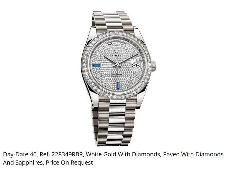 Giá đồng hồ Rolex thụy sĩ Day-Date 40, Ref. 228349RBR