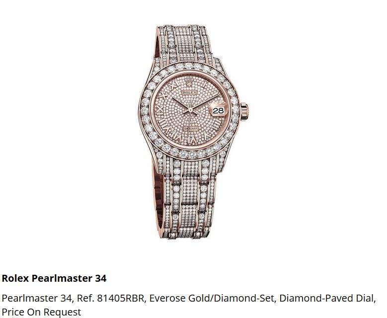 Giá đồng hồ Rolex Pearlmaster 34, Ref. 81405RBR