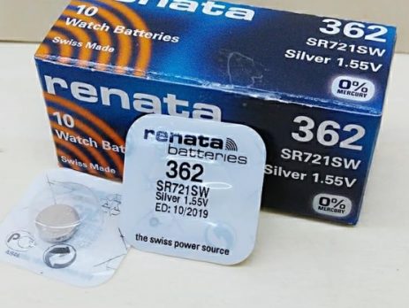 Pin cúc áo Renata Silver Oxide SR721SW