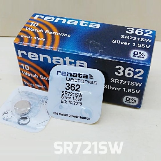 Pin cúc áo Renata Silver Oxide SR721SW