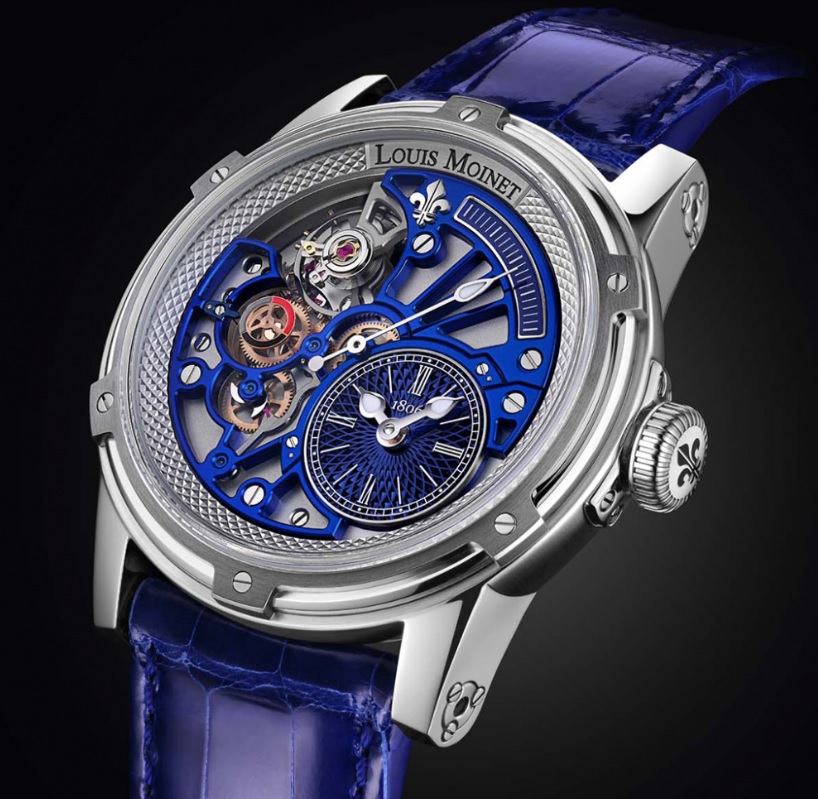 Đồng hồ Louis Moinet Tempograph chrome blue
