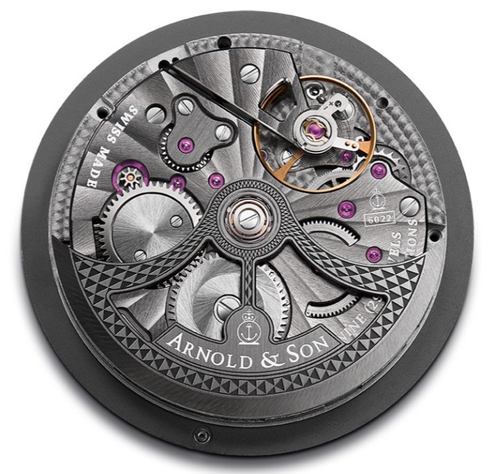 Bộ máy A&S8022 trên đồng hồ Arnold & Son Globetrotter Worldtimer