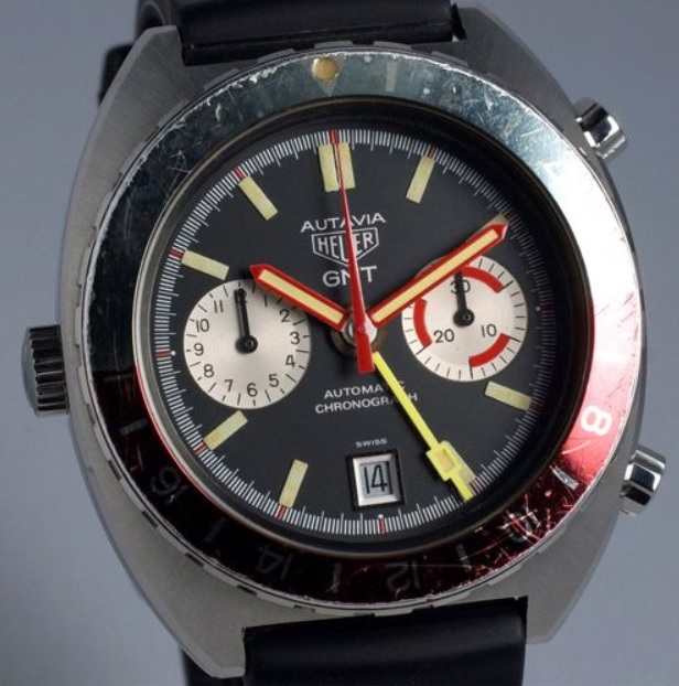 Heuer Autavia 11630 GMT sản xuất năm 1970 giá bán 7.950 USD