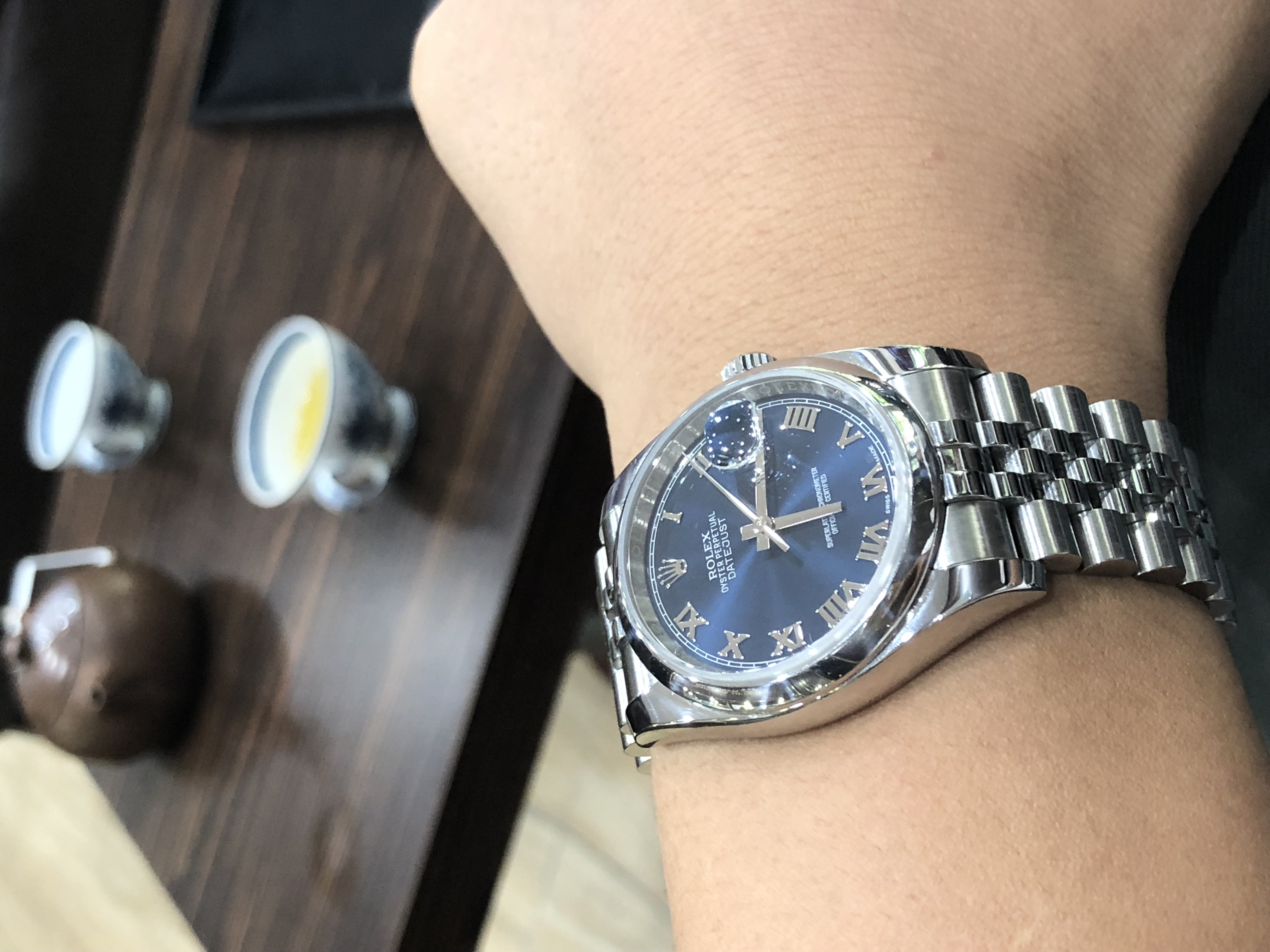Rolex 116200 vỏ thép mặt tia xanh sản xuất 2016 - 2017-5