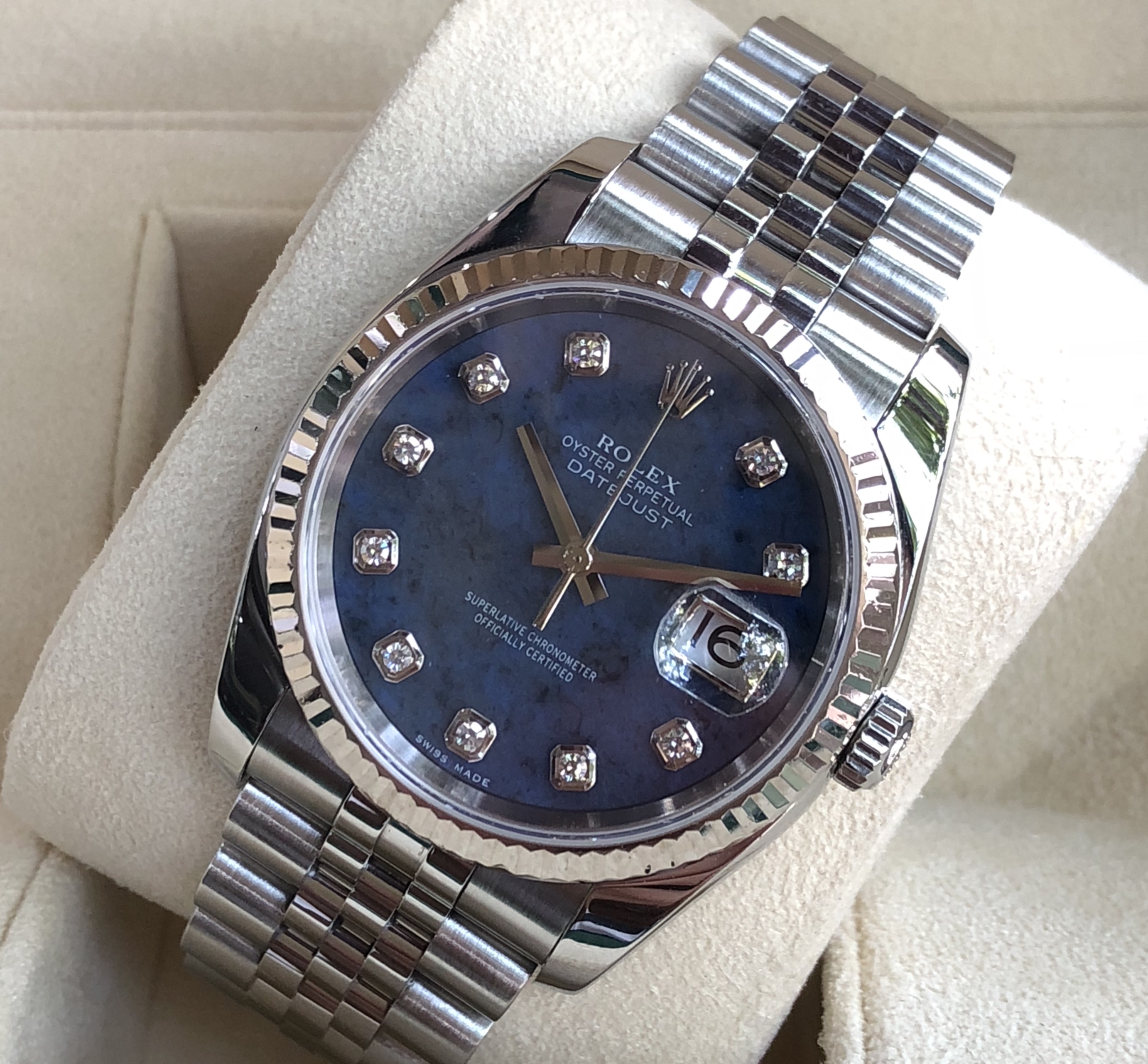 Rolex 116234 mặt đá xanh cực hiếm sản xuất năm 2005-2