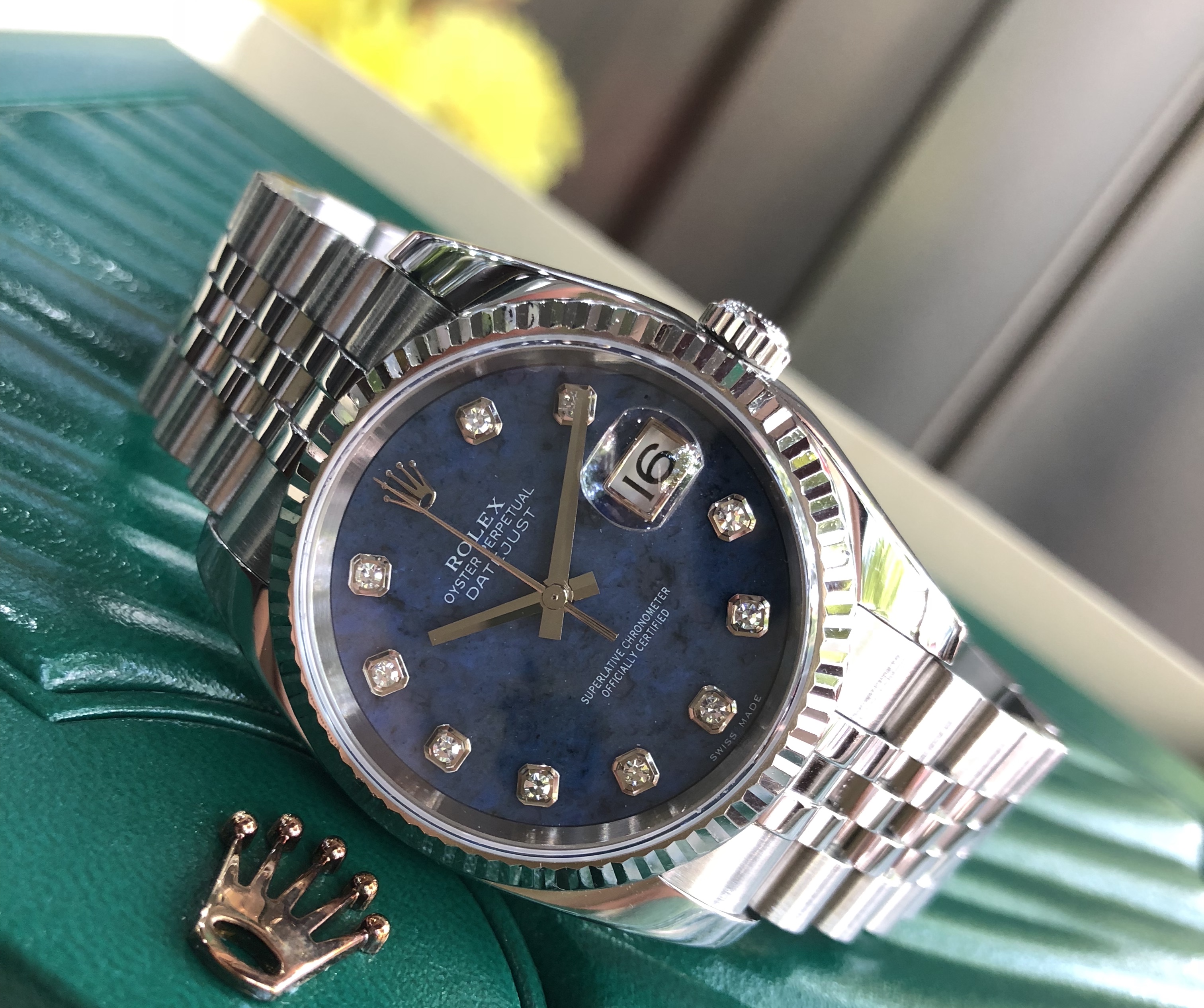 Rolex 116234 mặt đá xanh cực hiếm sản xuất năm 2005-6