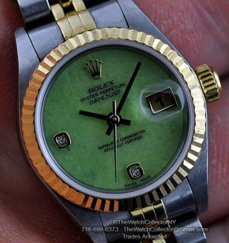 Rolex Datejust mặt đá Green jadeite