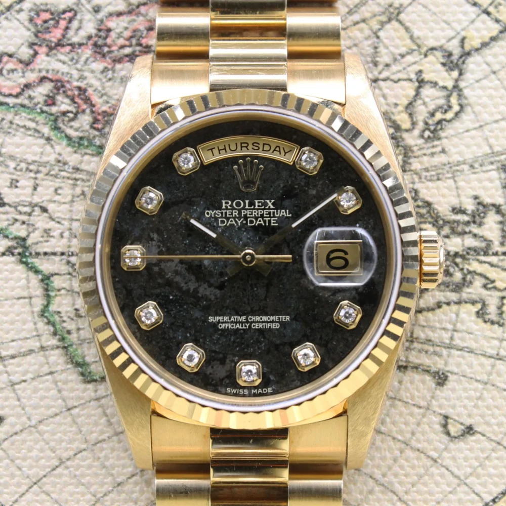 Đồng hồ Rolex Day-Date 18238 mặt đá Pyrite