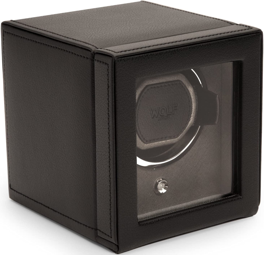Cub Single Automatic Watch Winder with Cover by Wolf