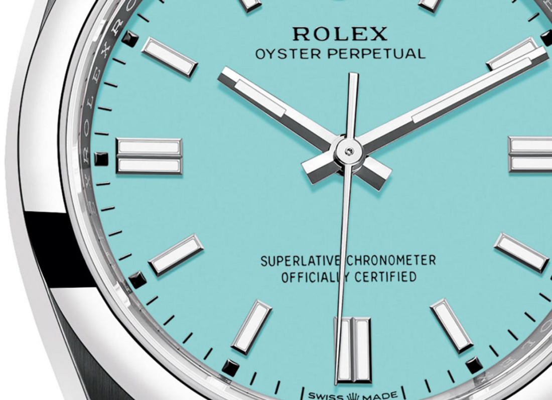 Rolex Oyster Perpetual 2020 mặt số Turquoise - Có phải là mặt số Tiffany & Co không?