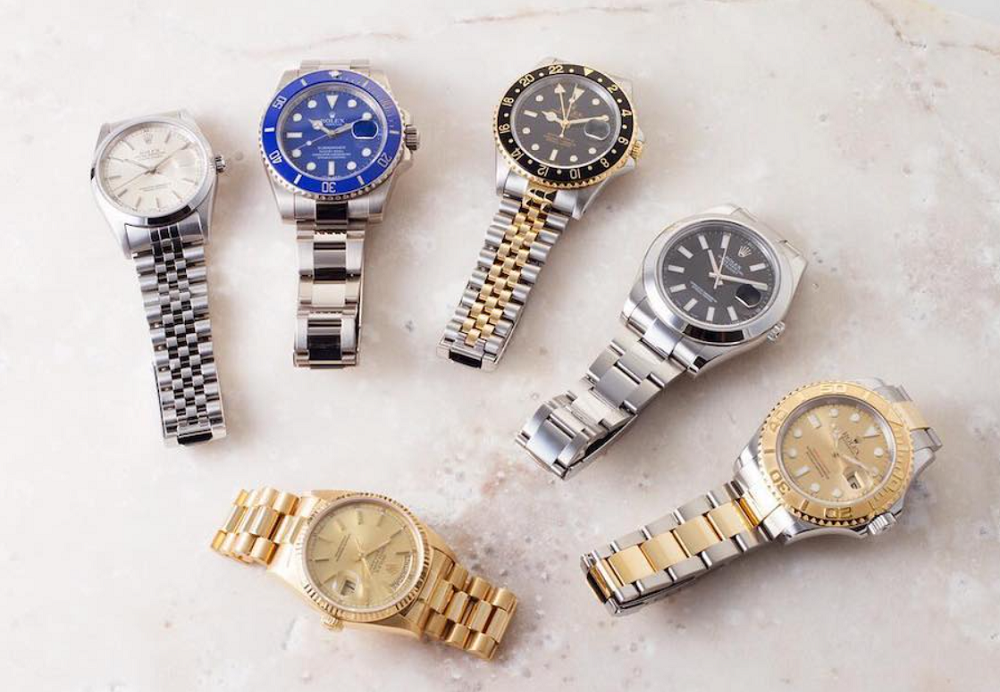 Một loạt các size đồng hồ Rolex