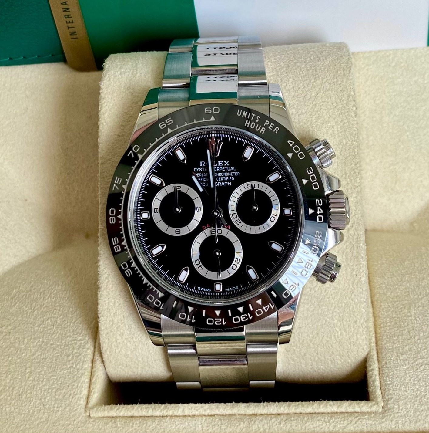 Đồng hồ Rolex Daytona 116500LN Mặt đen Thép 904L Size 40mm