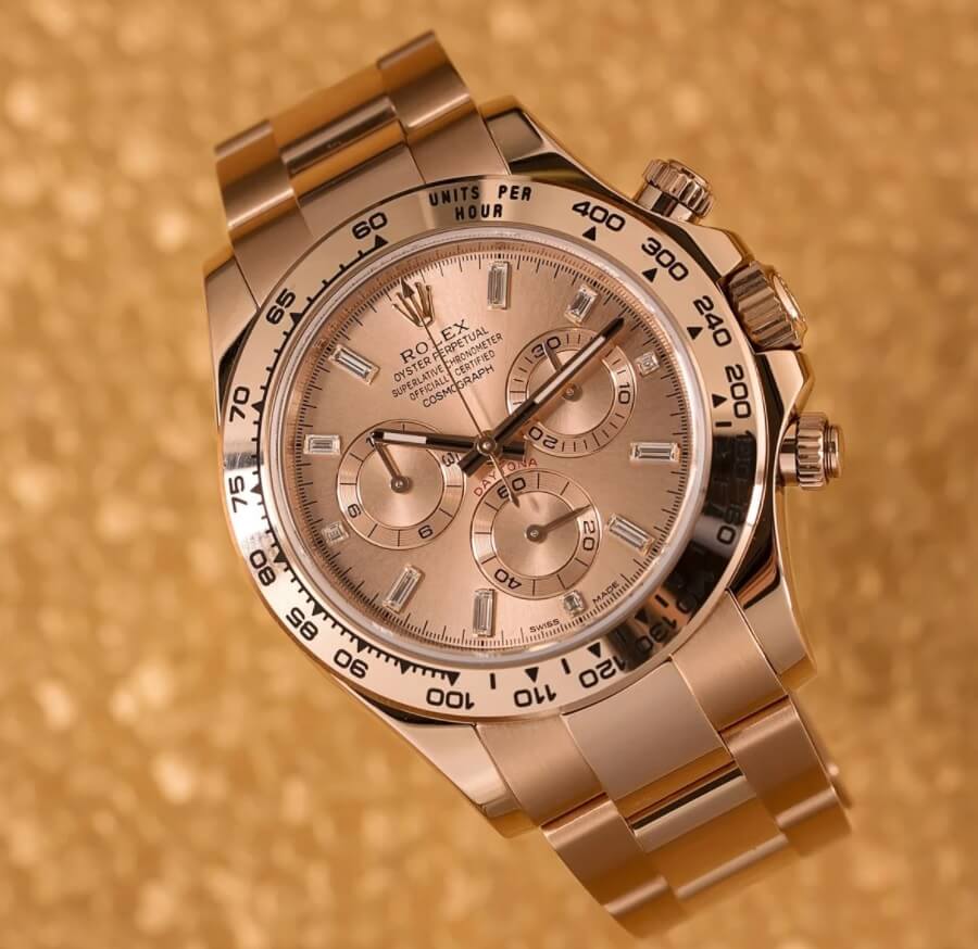 Đồng hồ Rolex Daytona 116505 vàng Everose và Kim Cương