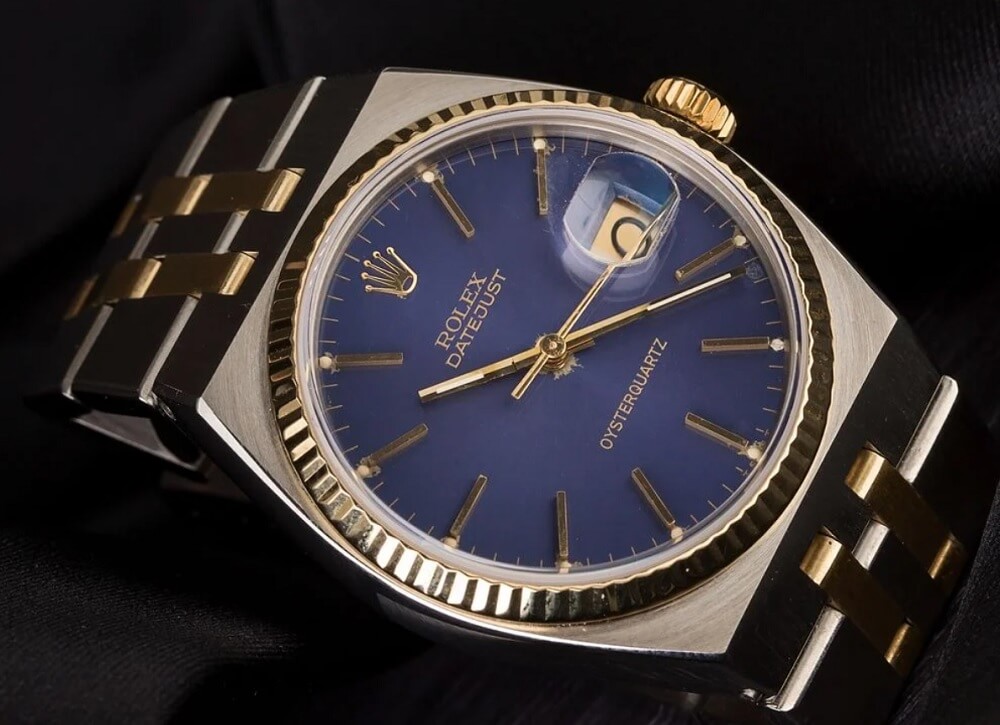 Đồng hồ Rolex Oysterquartz Datejust Rolesor Blue Dial