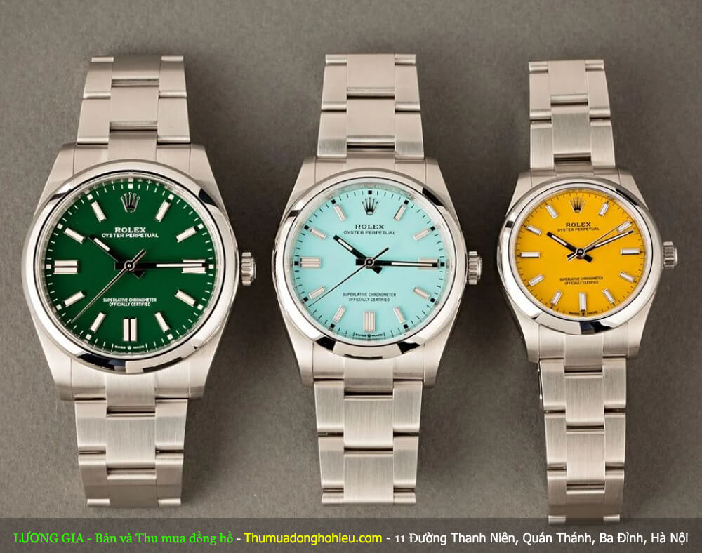 Màu sắc đa dạng của đồng hồ Rolex Oyster Perpetual