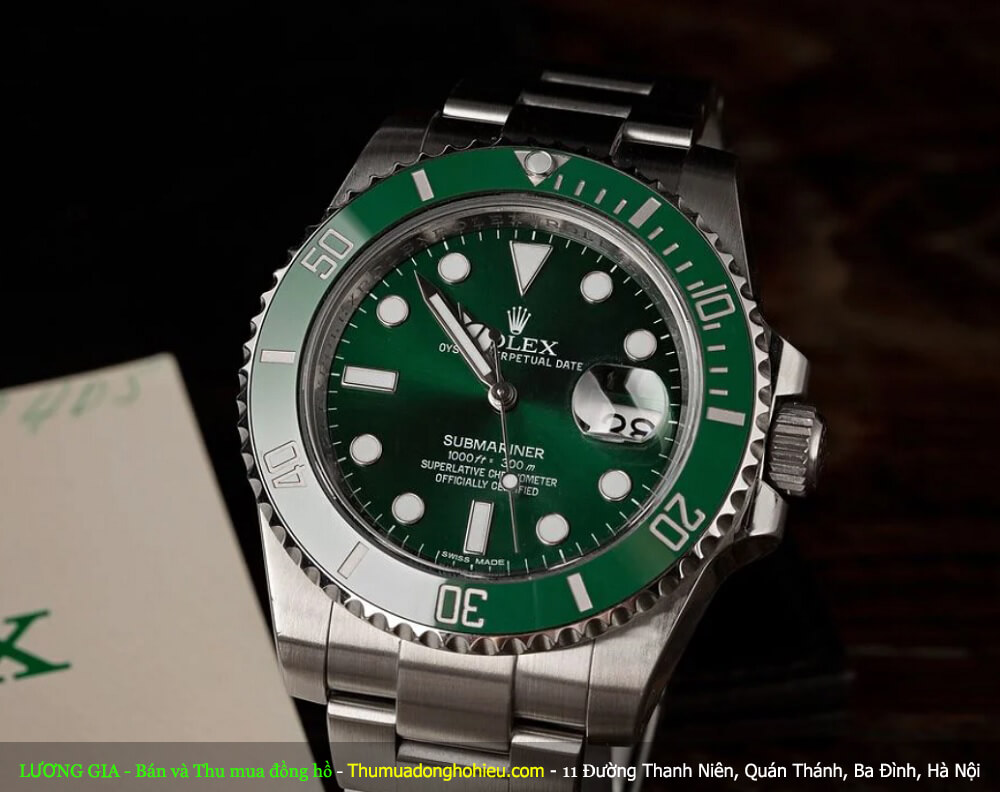 Đồng hồ Rolex mặt số xanh lá cây Submariner Ref. 116610LV - "Hulk"