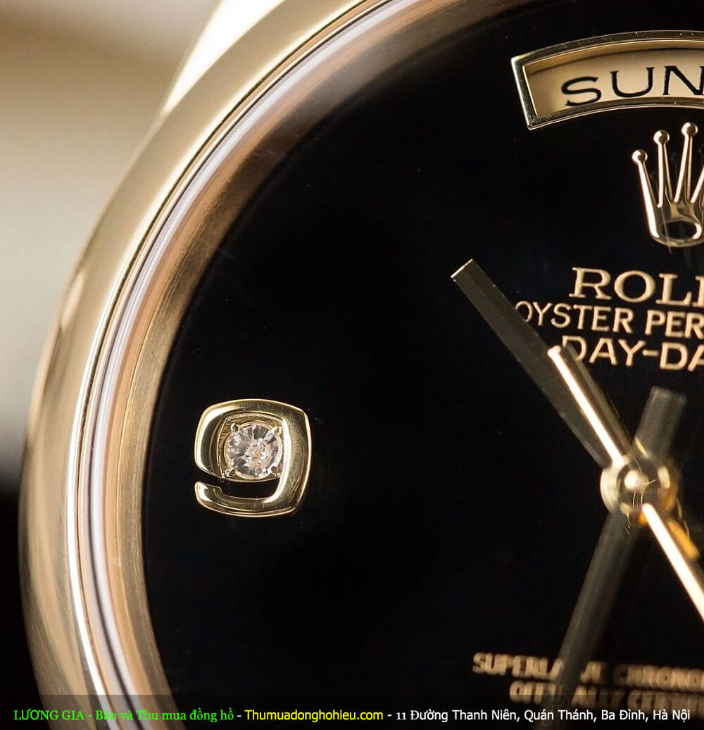 Đồng hồ Rolex Day-Date 36 ref. 118208 - Mặt số Onyx đen