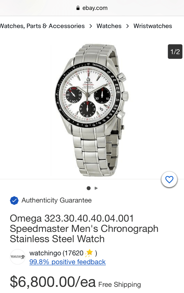Đồng hồ Omega Speedmaster 323.30.40.40.04.001 Mặt số Panda Size 40