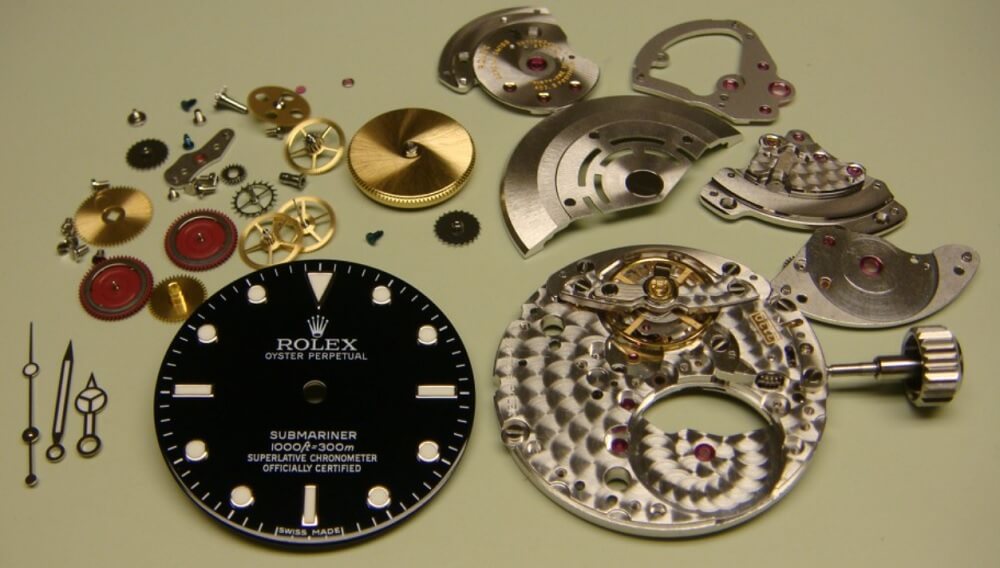 Bảo dưỡng đồng hồ Rolex - Tháo rơ từng bộ phận