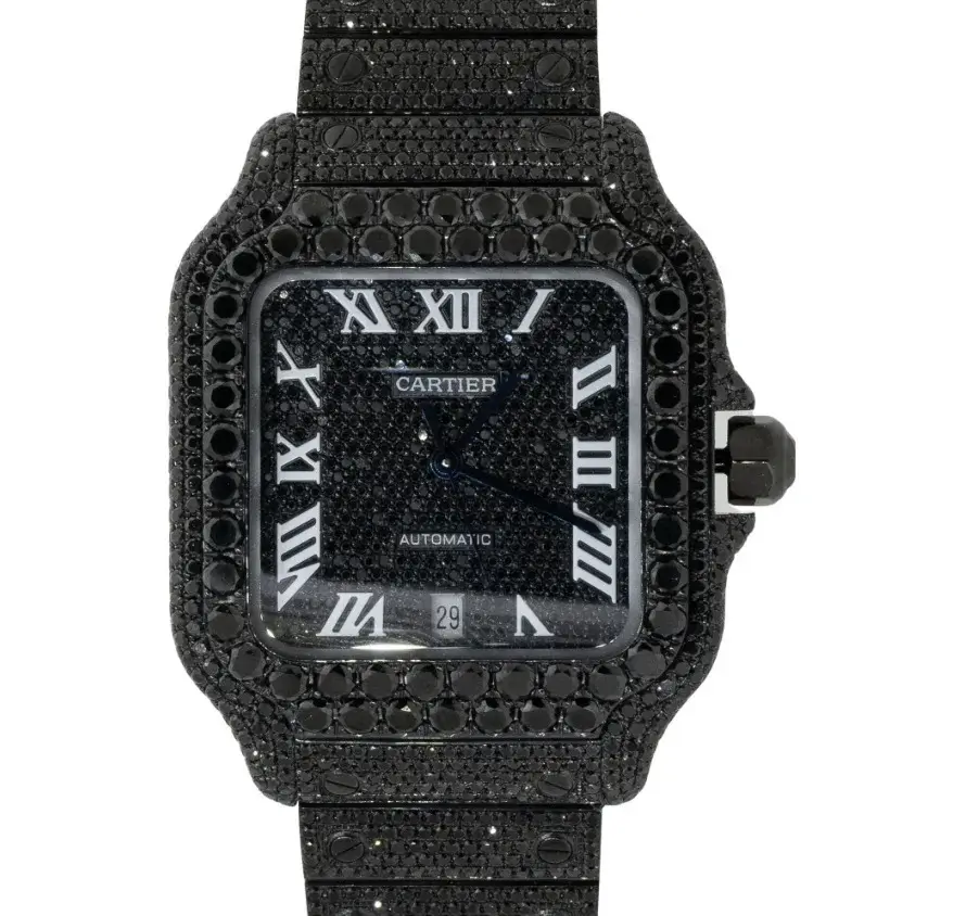 Đồng hồ Cartier Santos All Black Diamonds WSSA0018