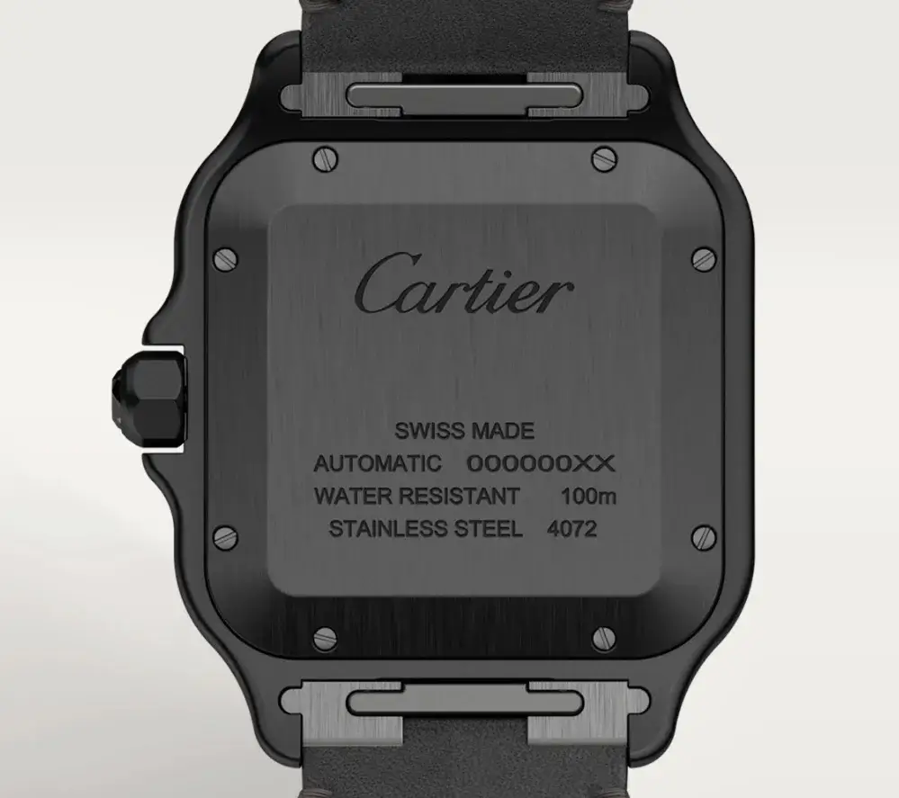 Đồng hồ Cartier Santos Black WSSA0039 - Caseback