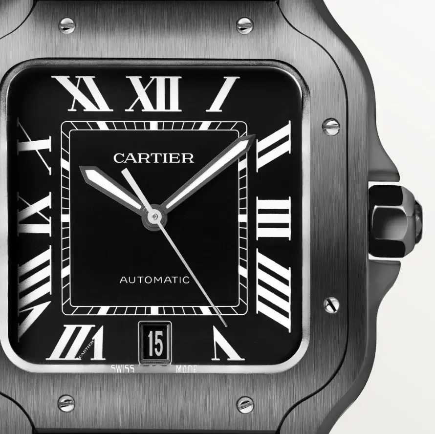 Đồng hồ Cartier Santos Black WSSA0039 - Mặt số