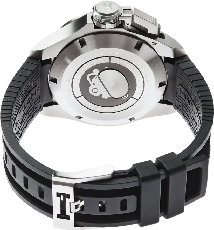 Đồng hồ lặn Hamilton Khaki Navy Frogman Auto H77725335 - Dây đeo da