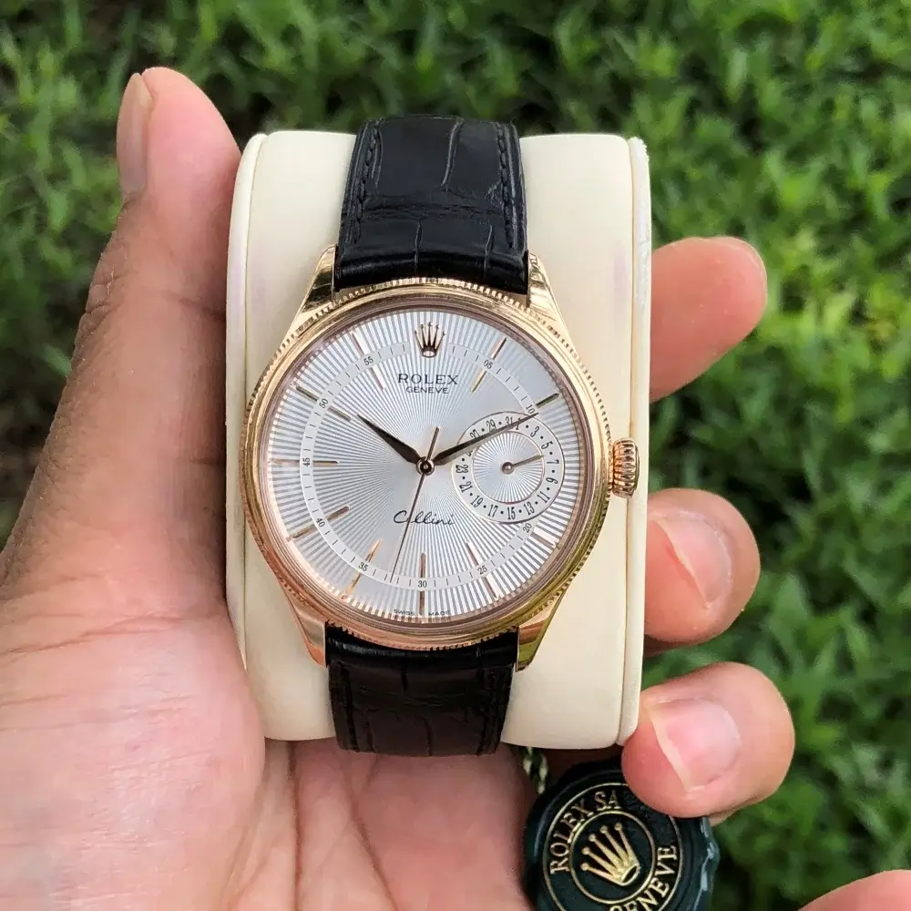 Đồng hồ Rolex Cellini Date 50515 Mặt số Bạc