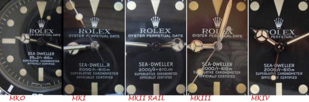 Các biến thể Rolex Sea-Dweller Great White 1665