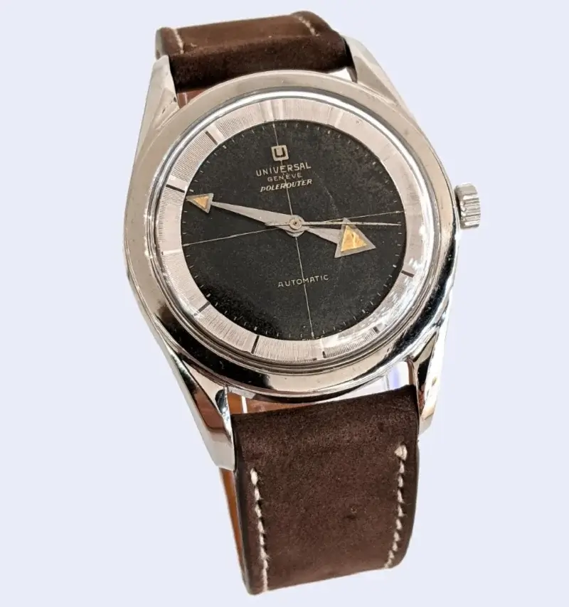 Đồng hồ Universal Genève Polerouter - Dây đồng hồ bằng da