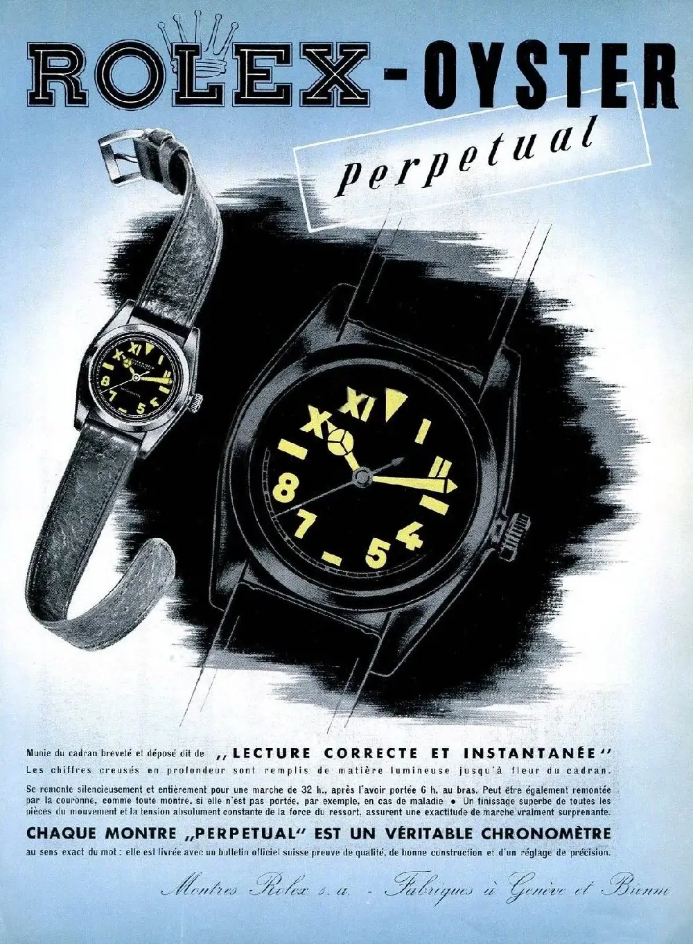 Quảng cáo đồng hồ Rolex Oyster Perpetual - Bubble Back