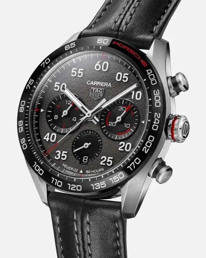 Đồng hồ TAG Heuer Carrera Porsche CBN2A1F.FC6492 - Vỏ, Bezel và Crown