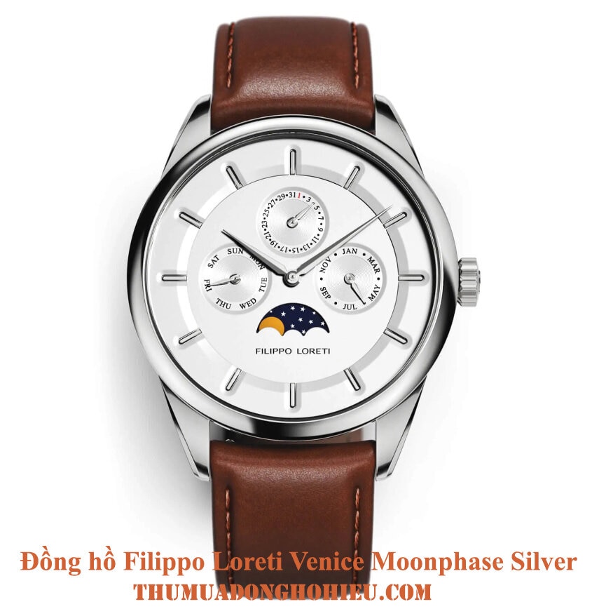 Filippo Loreti Venice Moonphase Silver - Đồng hồ hàng ngày