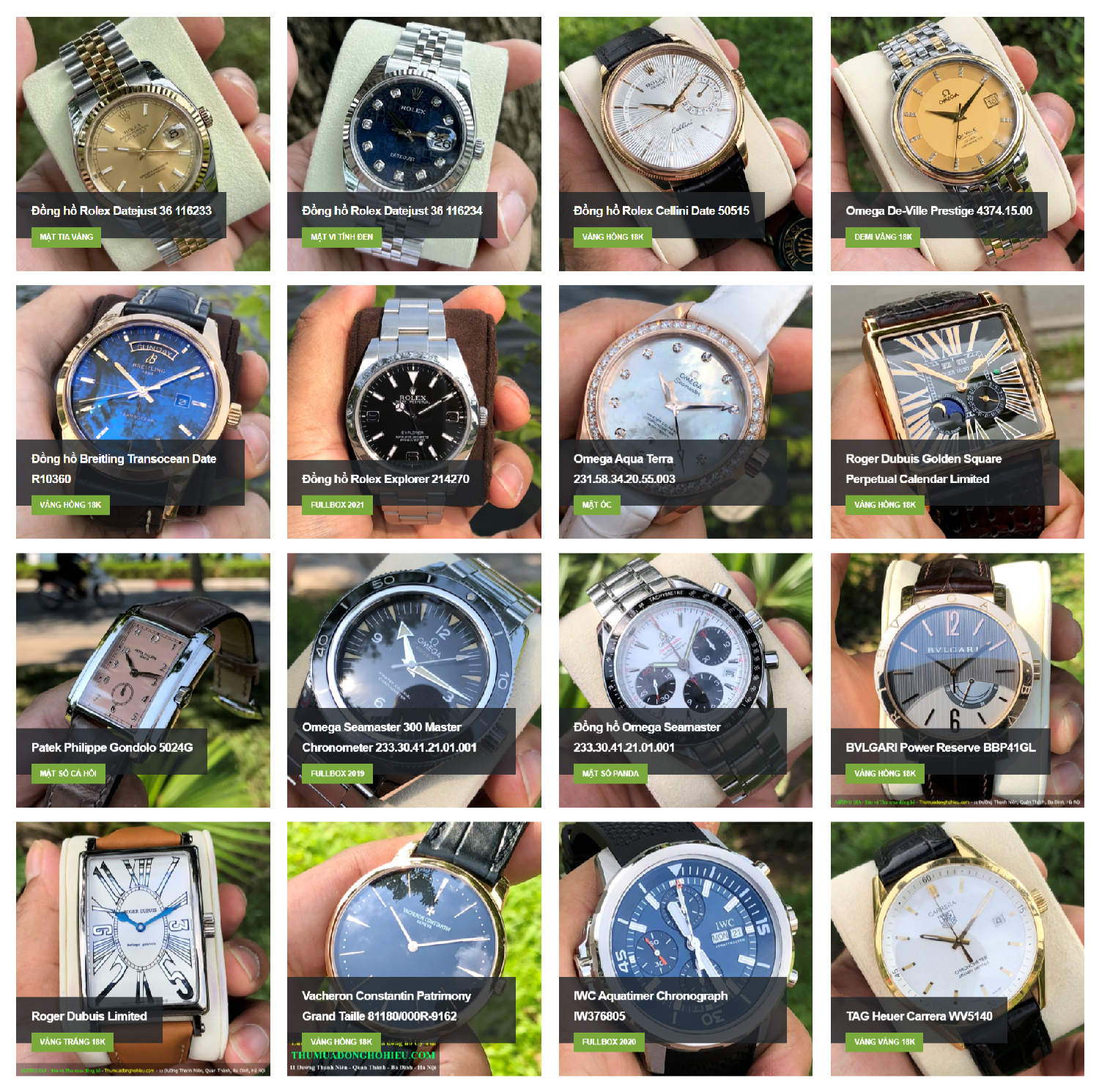 Bộ sưu tập đồng hồ được mua lại bởi Lương Gia