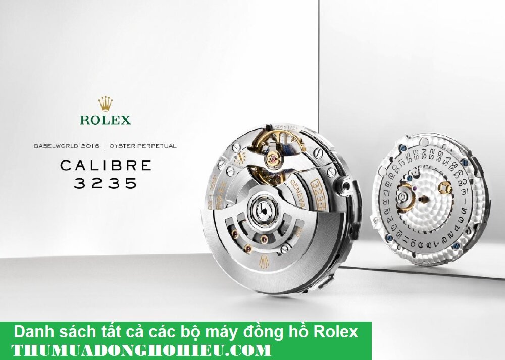 Danh sách đầy đủ các bộ máy đồng hồ Rolex