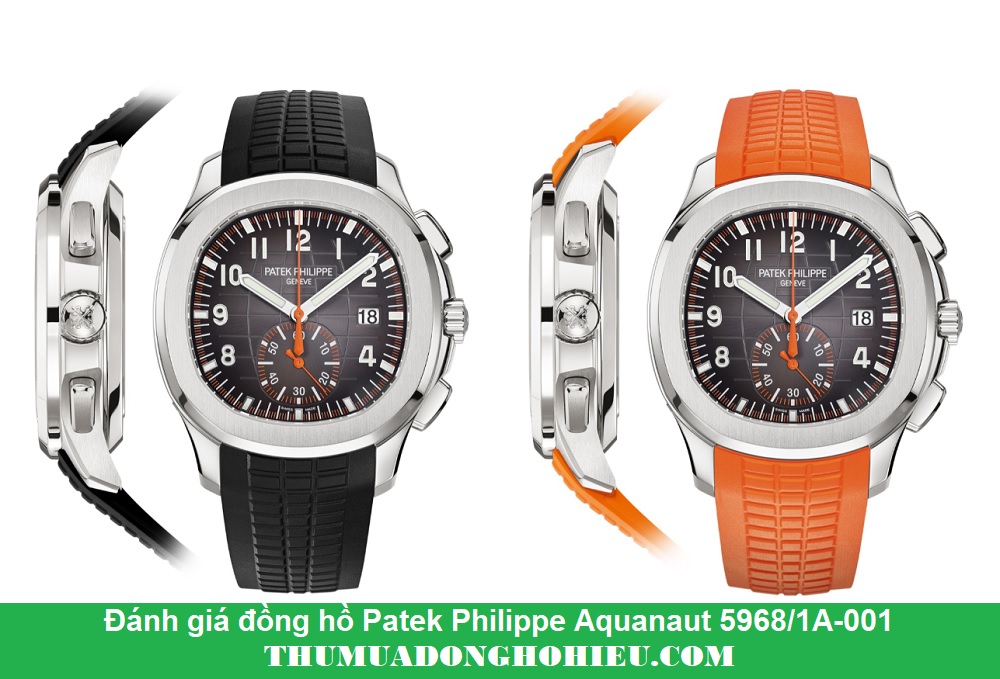 Đồng hồ Patek Philippe Aquanaut 5968/1A-001 - Dây đeo màu Đen và Cam