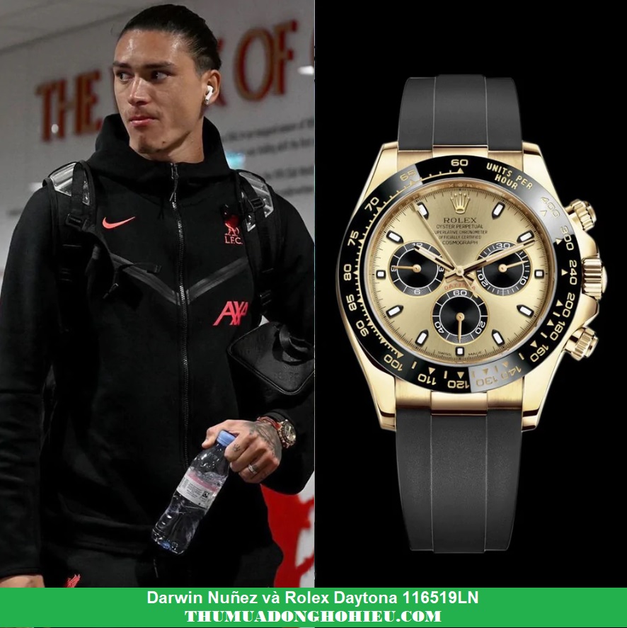Darwin Nuñez: Đồng hồ Rolex Daytona 116519LN