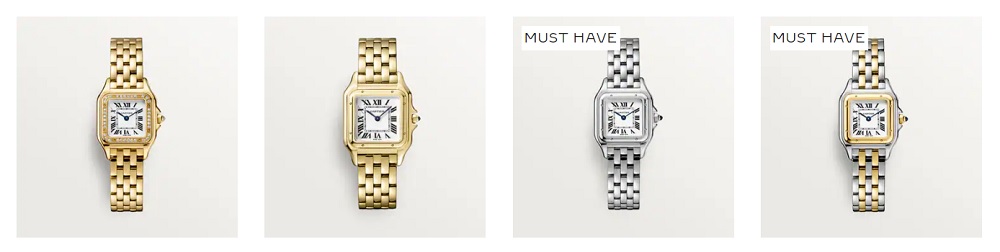 Thiết kế đồng hồ Cartier Panthere - Vật liệu