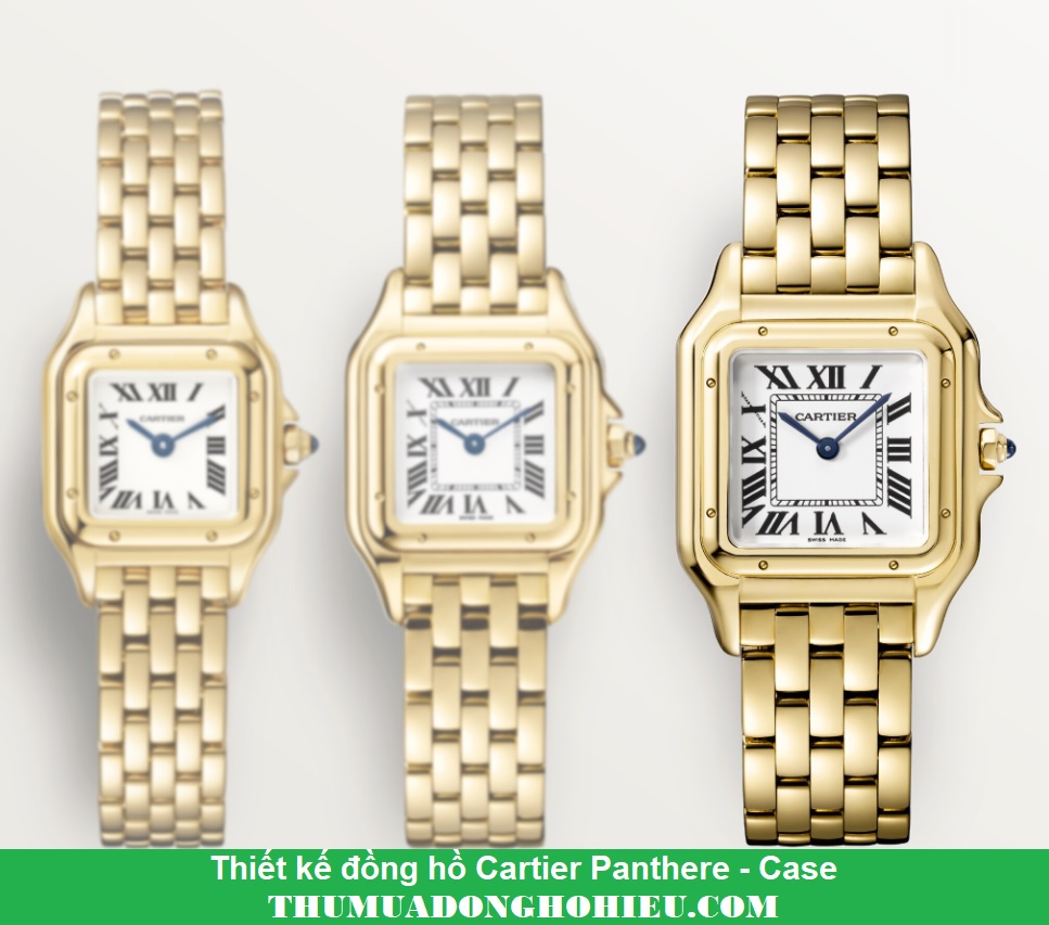 Thiết kế đồng hồ Cartier Panthere - Vỏ vuông