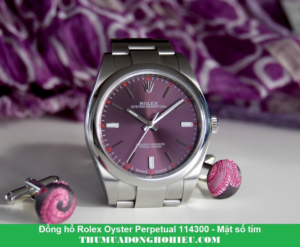 Đồng hồ Rolex Oyster Perpetual 114300 - Mặt số tím