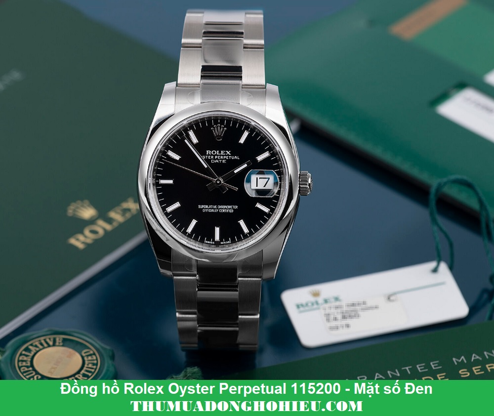 Đồng hồ Rolex Oyster Perpetual 115200 - Mặt số đen