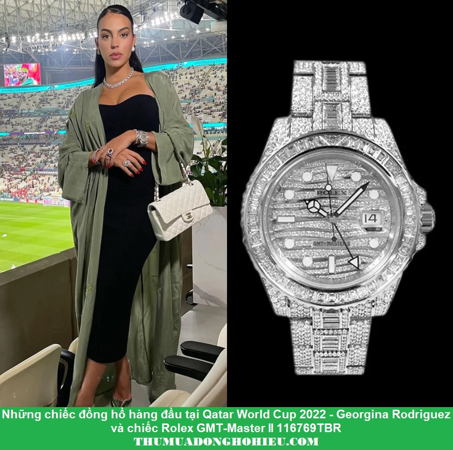 Georgina Rodriguez: Đồng hồ Rolex GMT-Master II 116769TBR​
