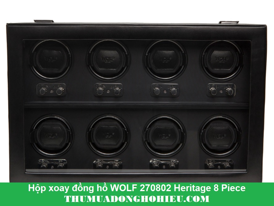 Hộp xoay đồng hồ WOLF 270802 Heritage 8 Piece
