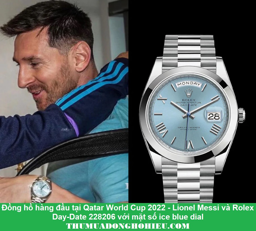Lionel Messi: Đồng hồ Rolex Day-Date 228206