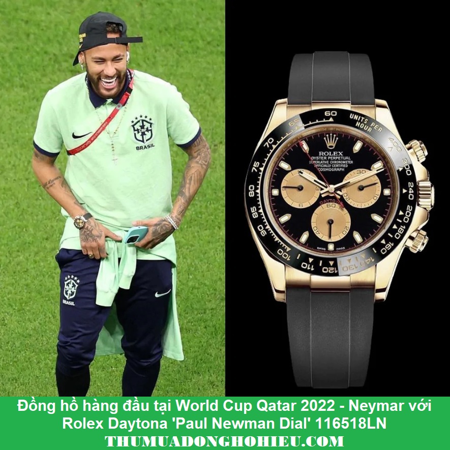 Neymar: Đồng hồ Rolex Daytona 'Paul Newman Dial' 116518LN