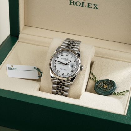 Đồng hồ Rolex Datejust 126234-0025 Mặt trắng Cọc số La Mã