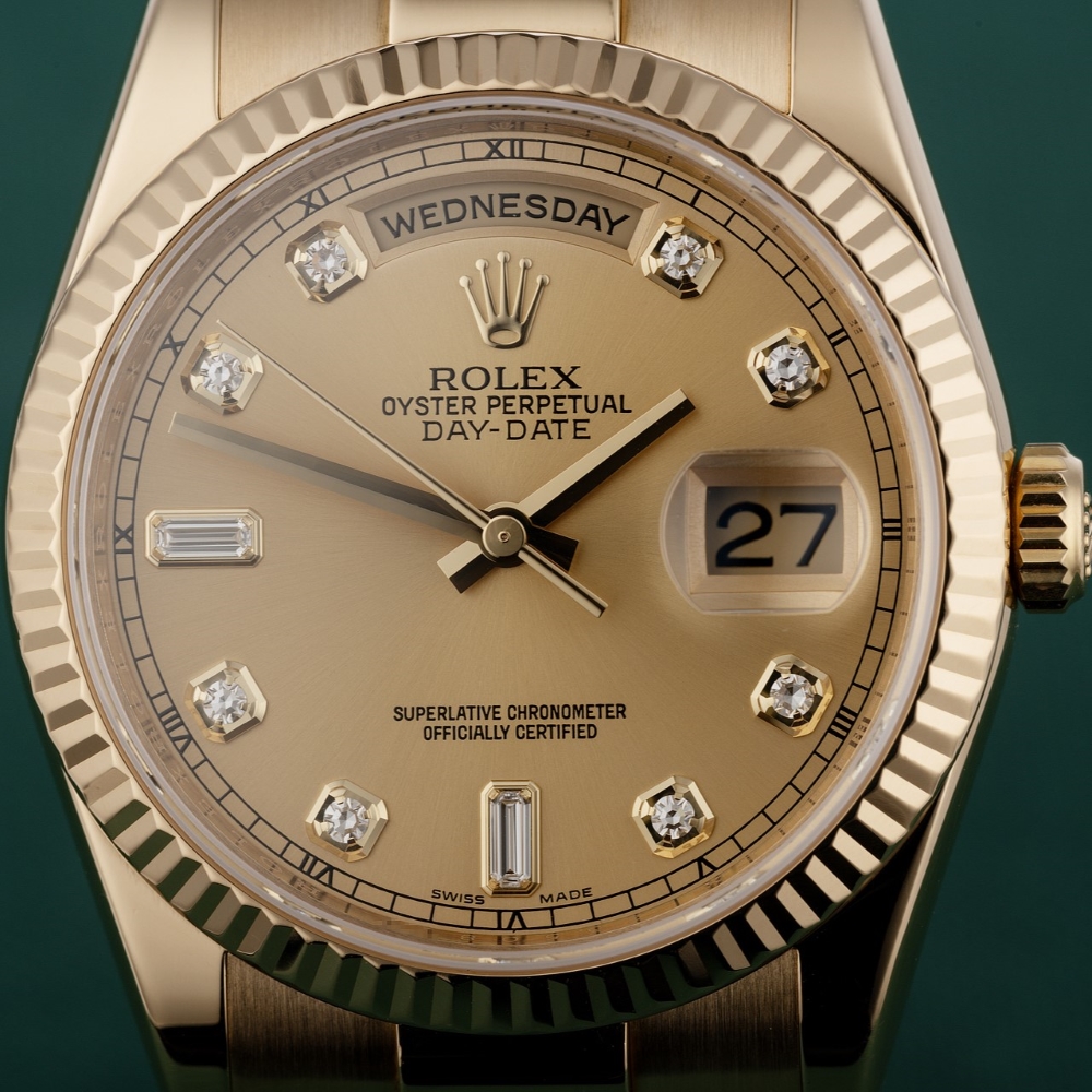 Đồng hồ Rolex Day-Date 36128238-0008 Mặt số Champagne