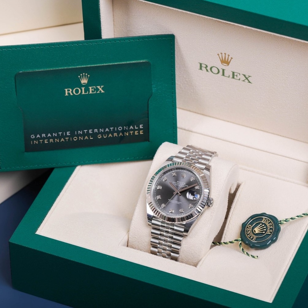 Đồng hồ Rolex Datejust 126334-0006 Mặt số xám Rhodium