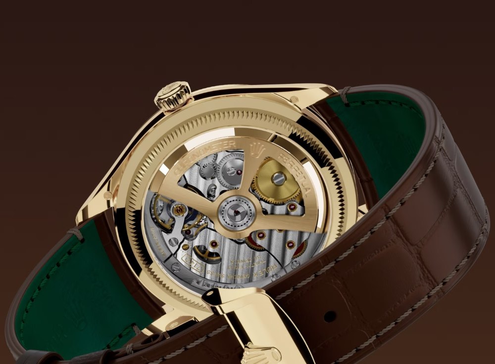 Đồng hồ Rolex Perpetual 1908 - Mặt sau bằng tinh thể Sapphire